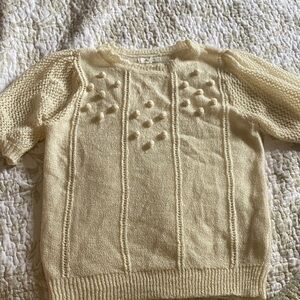 Mine Cream Textured Knit Sweater